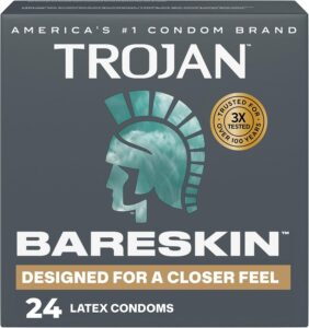 Trojan Bareskin Thin Premium Lubricated Condoms